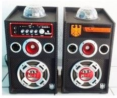 BAFLES DE 6” 1200W NEGROS / ROJO CON REPRODUCTOR DIGITAL INCLUYEN CONTROL REMOTO